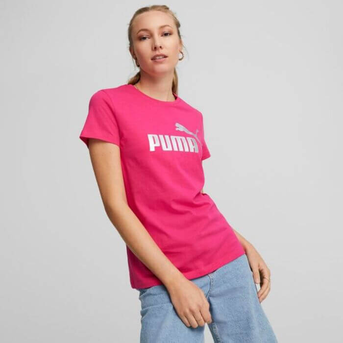 _8_4_848303-96_2 Puma Metallic Logo Tee pink - Image 1