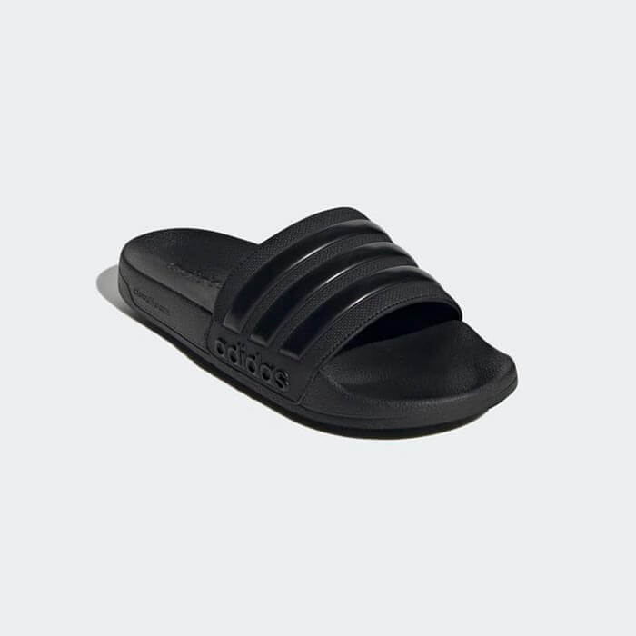 GZ3772_6_FOOTWEAR_Photography_Front-Lateral-Top-View_grey Adilette Shower black - Image 1